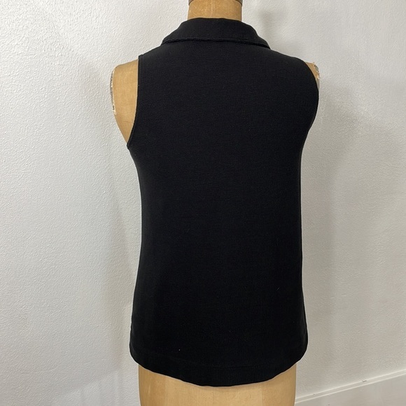 NY& CO black sleeveless ribbed knit pullover sleeveless top - Picture 2 of 7